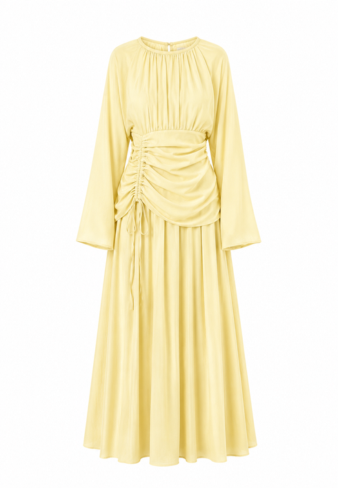 Maxikleid mit geraffter Taille
