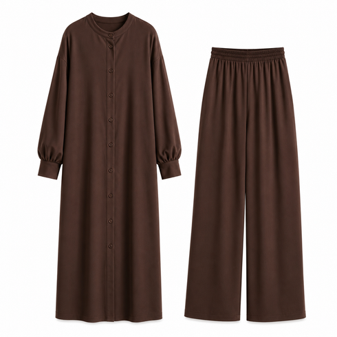 Langes Hemd mit Hose Zweiteiler
