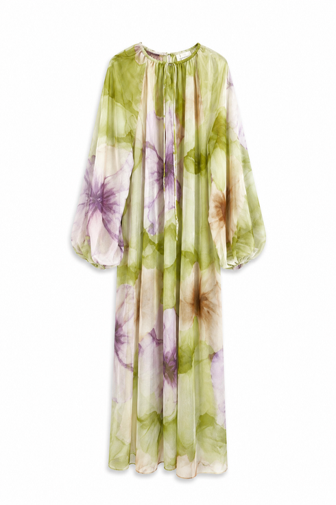 Blumen Chiffon Kleid