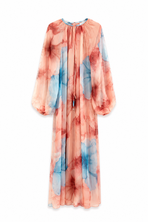 Blumen Chiffon Kleid