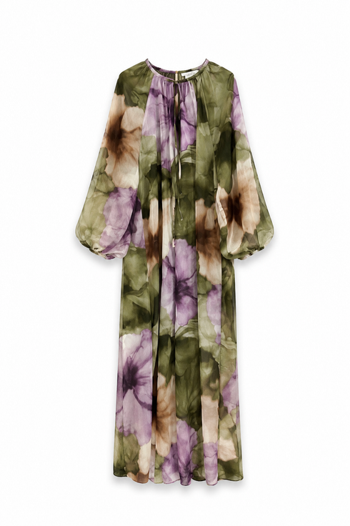 Blumen Chiffon Kleid