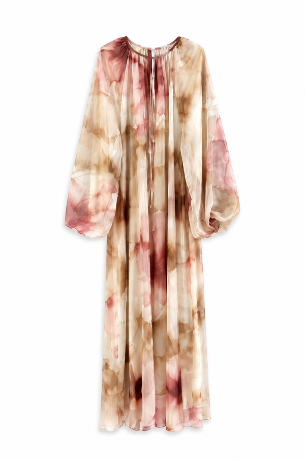 Blumen Chiffon Kleid