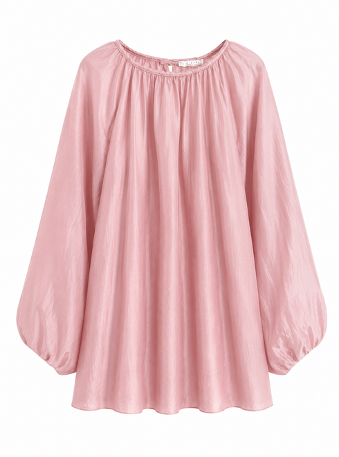 Oversize Bluse mit Ballonärmeln