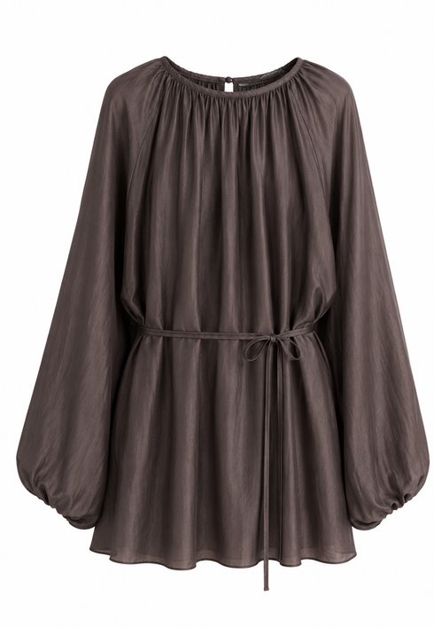 Oversize Bluse mit Ballonärmeln