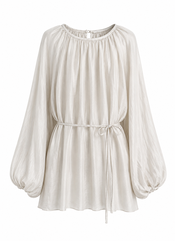 Oversize Bluse mit Ballonärmeln
