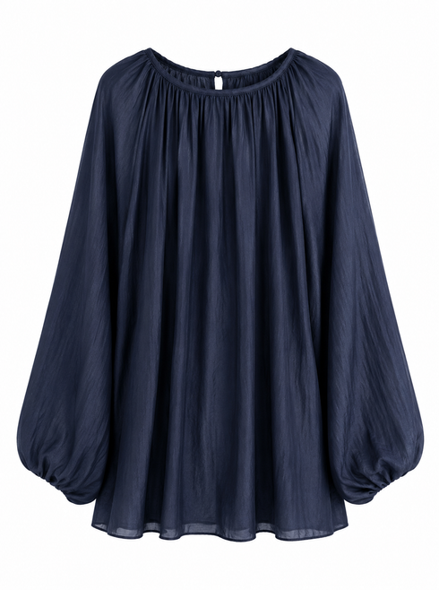 Oversize Bluse mit Ballonärmeln