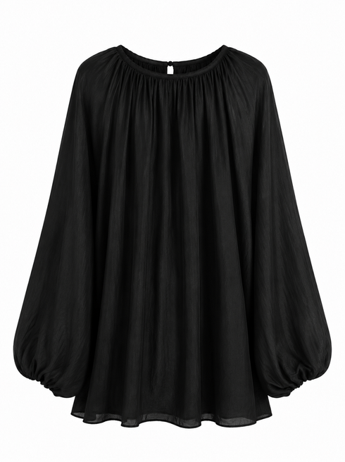 Oversize Bluse mit Ballonärmeln