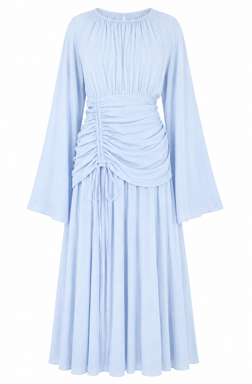 Maxikleid mit geraffter Taille