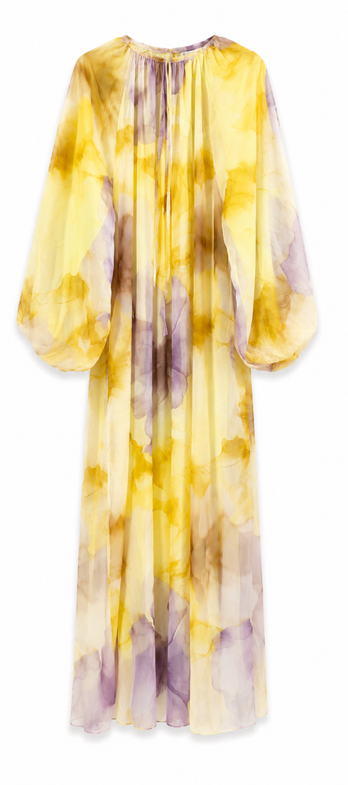 Blumen Chiffon Kleid