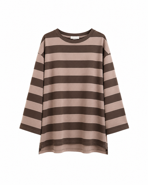 Oversized Streifen Oberteil