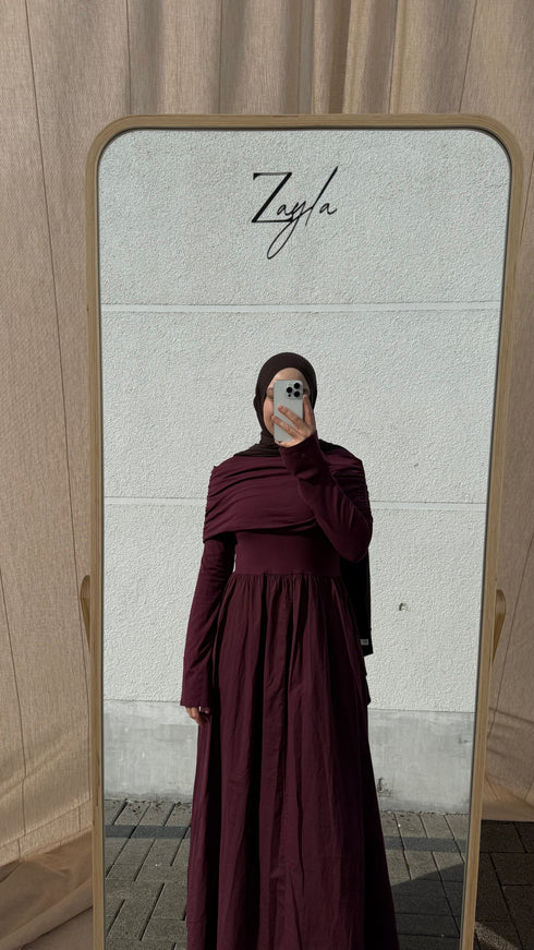 Drapiertes Maxi Kleid