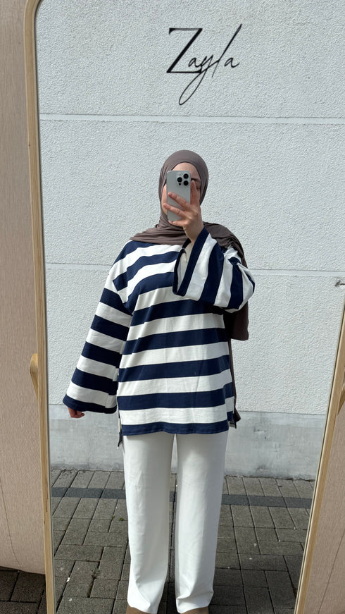 Oversized Streifen Oberteil