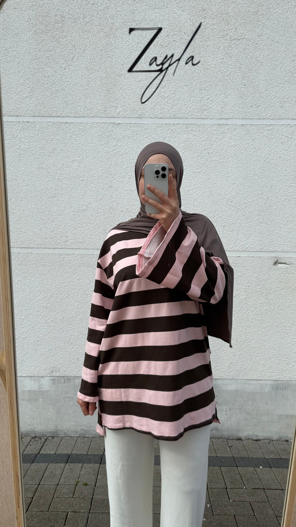 Oversized Streifen Oberteil