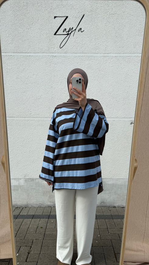 Oversized Streifen Oberteil