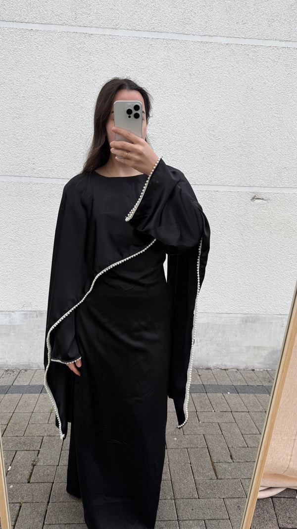 Pearl Detail Abendkleid