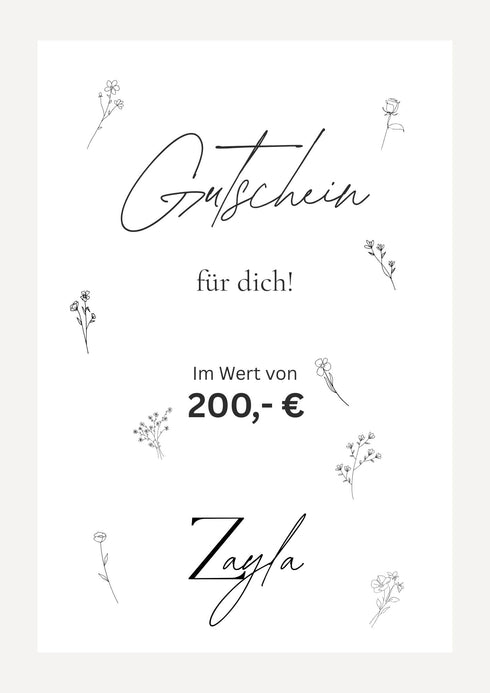 Z A Y L A - Gutschein